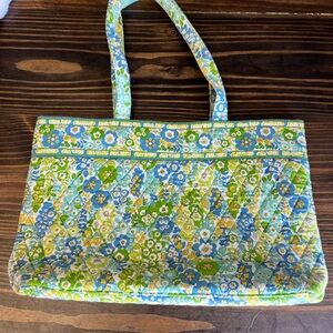 Vera Bradley Blue and Green Floral Shoulder Bag